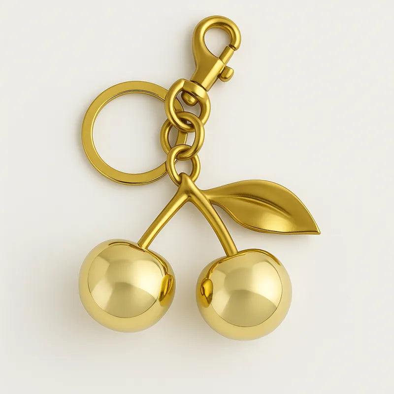 Golden Cherry Bag Charm