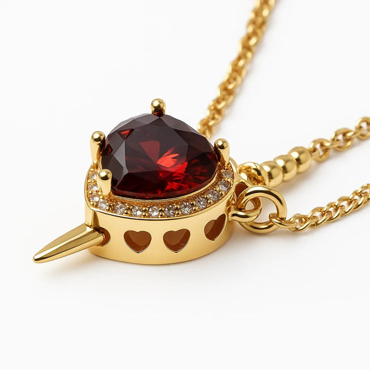 Herz und Schwert Halskette