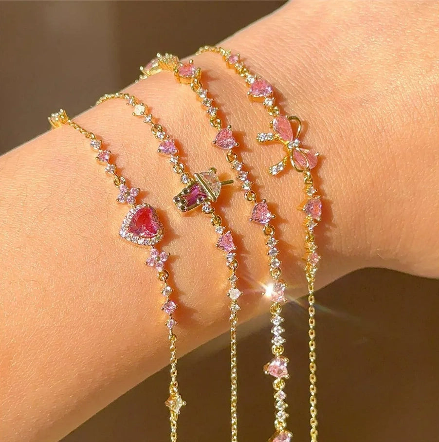 The Pink Heart Bracelet