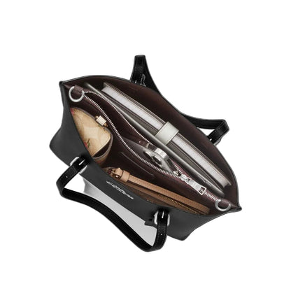 Die Mollie Tote Bag 25 aus charakteristischem Canvas – Walnuss/Schwarz