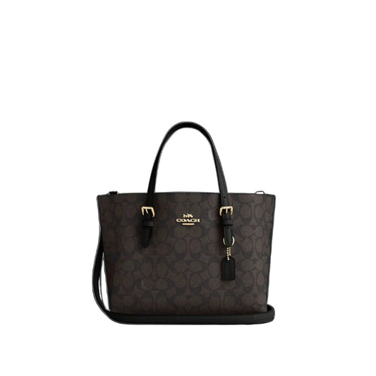 Die Mollie Tote Bag 25 aus charakteristischem Canvas – Walnuss/Schwarz