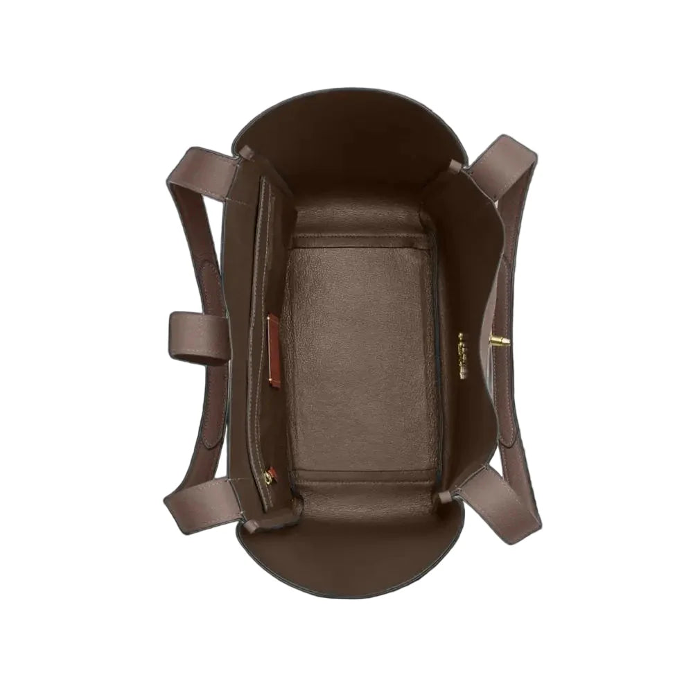 Die Hadley Turnlock Tote Bag – Gold/Dunkelgrau