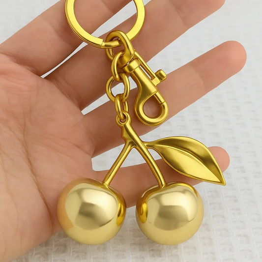 Golden Cherry Bag Charm