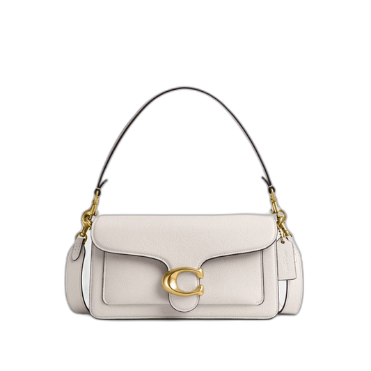 Tabby Shoulder Bag  26 - Brass/Chalk