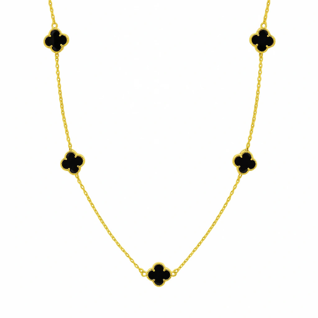 Amelie Clover Necklace - Black Edition