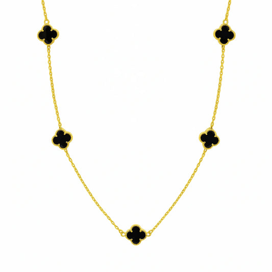 Amelie Clover Halskette - Black Edition 